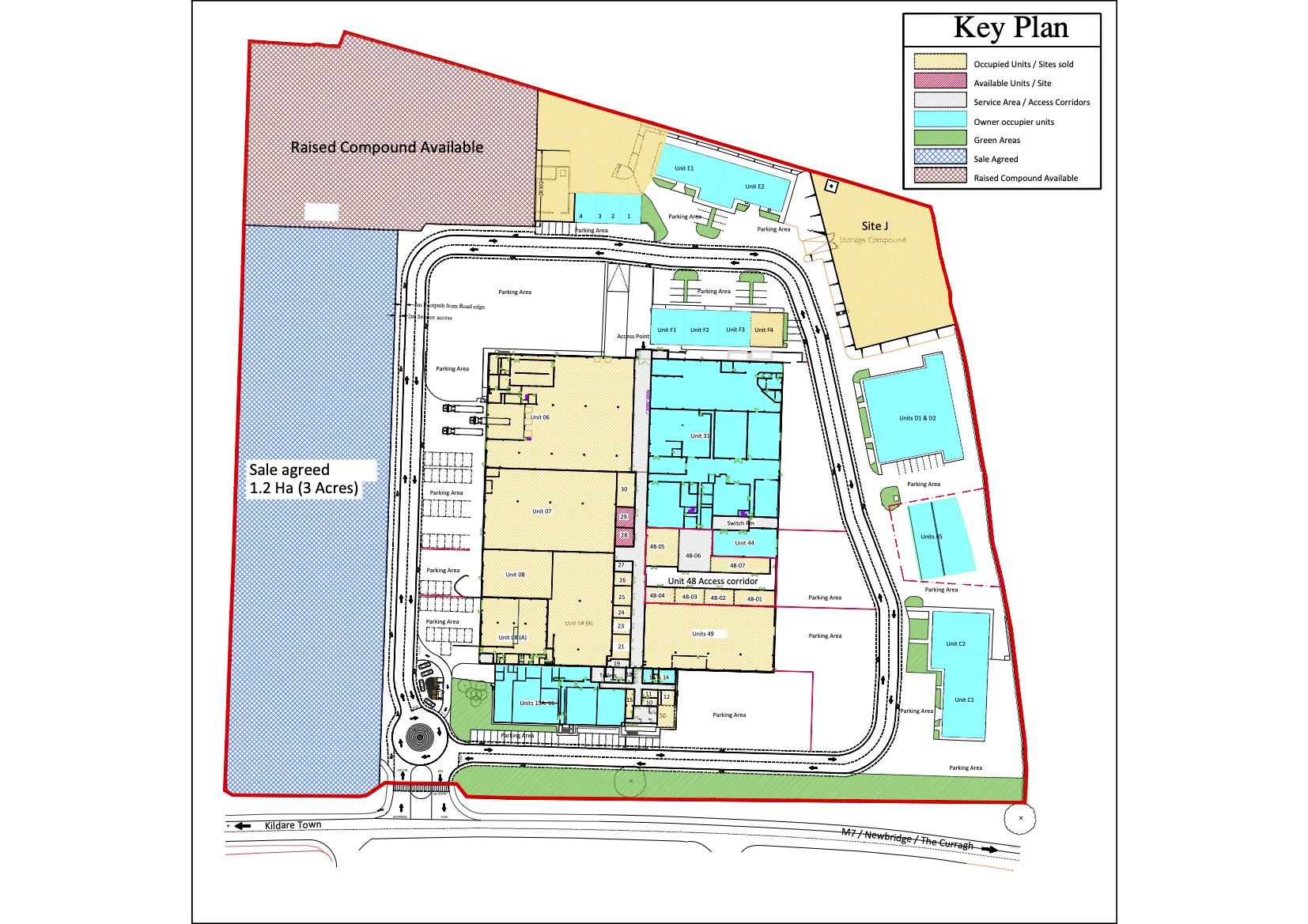 Available Units Site Plan Kildare Business Park